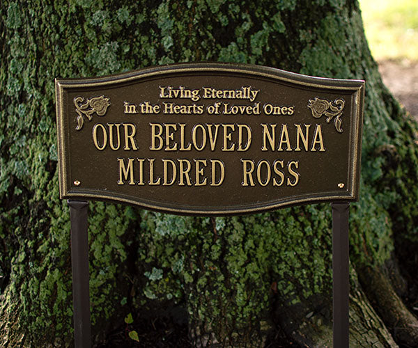 Whitehall Alexandria Memorial Lawn Marker,"Living Eternally"