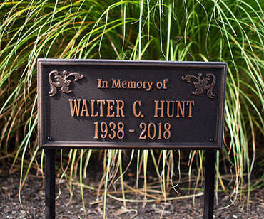 Whitehall Wilmington Memorial Lawn Marker, "In Memory of"