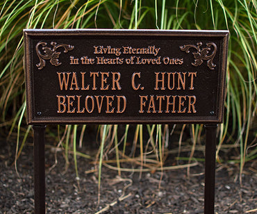 Whitehall Wilmington Memorial Lawn Marker, Living Eternally