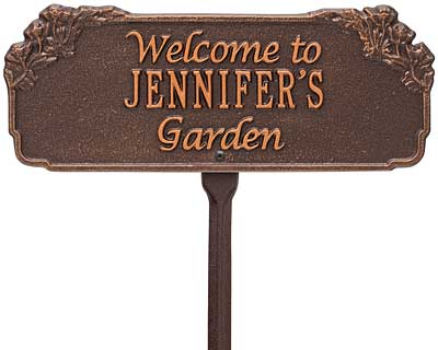 Whitehall Welcome Garden Lawn Marker, Standard, 1 Line