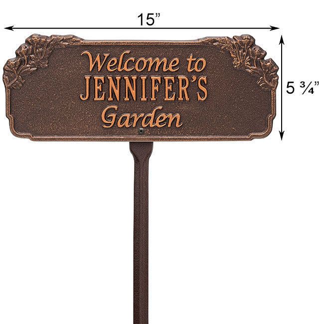 Whitehall Welcome Garden Lawn Marker, Standard, 1 Line