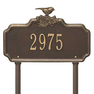 Whitehall Chickadee and Ivy Garden Marker, Standard, 1 Line