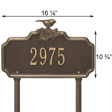 Whitehall Chickadee and Ivy Garden Marker, Standard, 1 Line