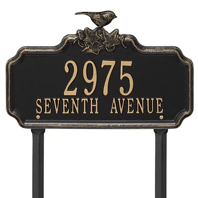 Whitehall Chickadee and Ivy Garden Marker, Standard, 2 Line