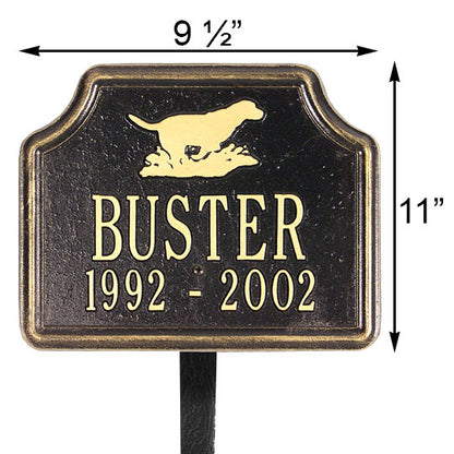 Whitehall Retriever Pet Memorial Marker, 2 Line