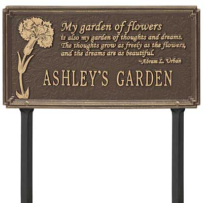 Whitehall Dianthus Quote Garden Marker, Standard, 1 Line