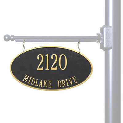 Whitehall Two-Sided Hanging Oval Sign, 2 Line