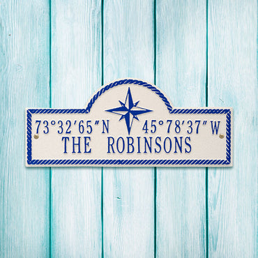 Whitehall Coordinates Wall Plaque, Standard, 2 Line