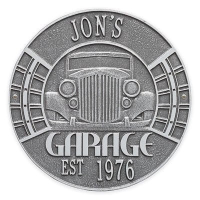 Whitehall Vintage Car "Garage" Wall Plaque, Standard, 2 Line