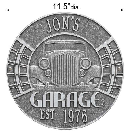Whitehall Vintage Car "Garage" Wall Plaque, Standard, 2 Line
