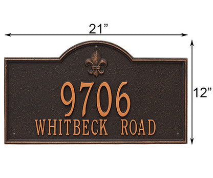 Whitehall Bayou Vista Wall Plaque, Estate, 2 Line