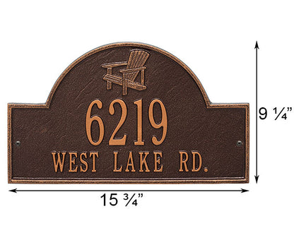 Whitehall Adirondack Arch Wall Plaque, Standard, 2 Line