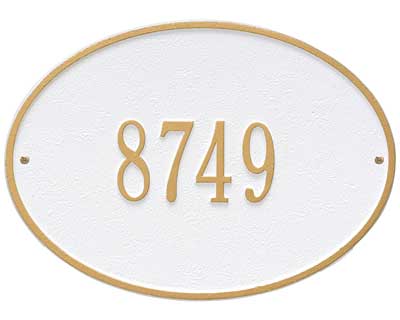 Whitehall Hawthorne Oval Wall Plaque, Standard, 1 Line