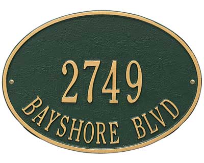 Whitehall Hawthorne Oval Wall Plaque, Standard, 2 Line