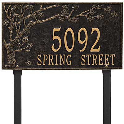 Whitehall Spring Blossom Lawn Marker, Estate, 2 Line