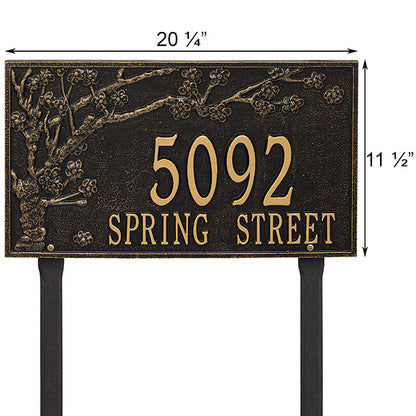 Whitehall Spring Blossom Lawn Marker, Estate, 2 Line