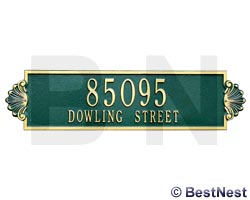 Whitehall Shell Horizontal Wall Plaque, Estate, 2 Line