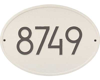 Whitehall Hawthorne Oval Modern Wall Plaque, Std., 1 Line