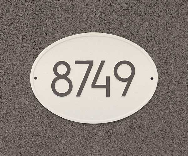 Whitehall Hawthorne Oval Modern Wall Plaque, Std., 1 Line