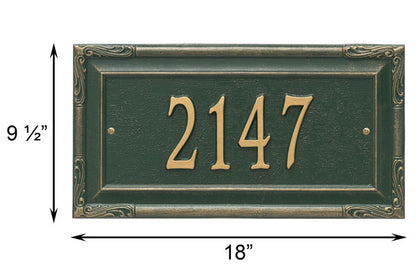 Whitehall Gardengate Wall Plaque, Grande, 1 Line