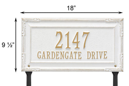 Whitehall Gardengate Lawn Marker, Grande, 2 Line