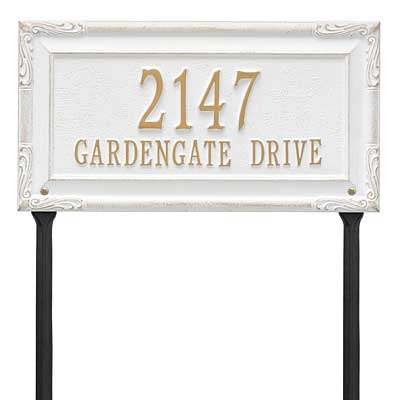 Whitehall Gardengate Lawn Marker, Grande, 2 Line