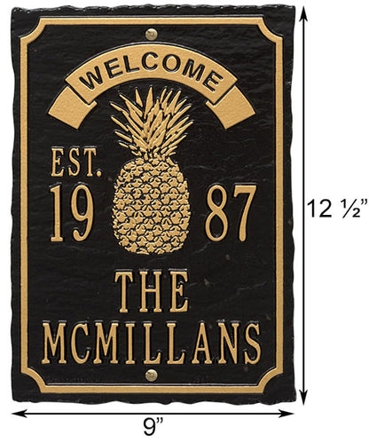 Whitehall Antebellum Welcome Anniversary Wall Plaque, 3 Line