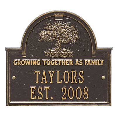 Whitehall Family Tree Wedding Wall Plaque, 2 Line