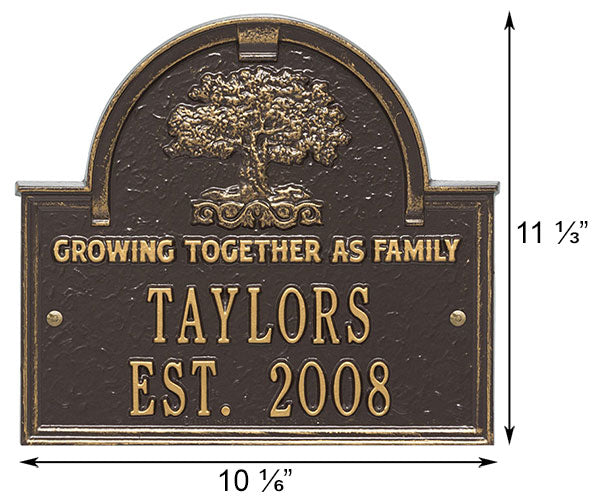 Whitehall Family Tree Wedding Wall Plaque, 2 Line