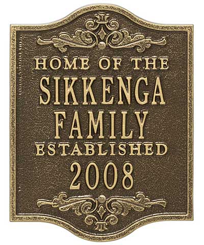 Whitehall Buena Vista Welcome Wedding Wall Plaque, 3 Line