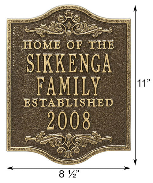 Whitehall Buena Vista Welcome Wedding Wall Plaque, 3 Line