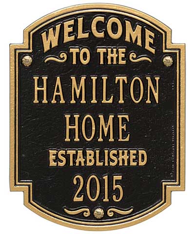 Whitehall Heritage Welcome Anniversary Wall Plaque, 3 Line