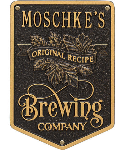 Whitehall "Original Recipe Brewing Company" Plaque, 1 Line