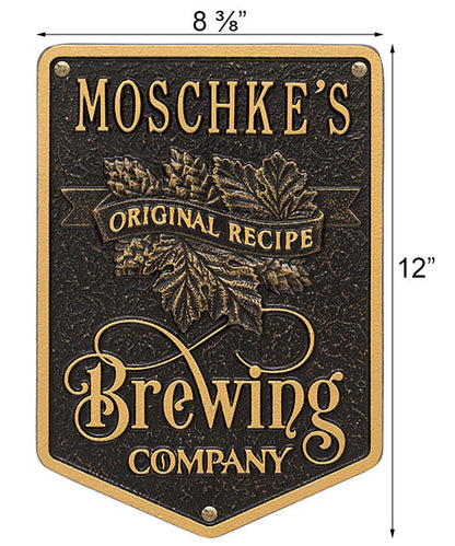 Whitehall "Original Recipe Brewing Company" Plaque, 1 Line