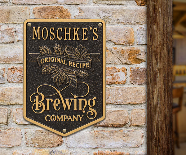 Whitehall "Original Recipe Brewing Company" Plaque, 1 Line