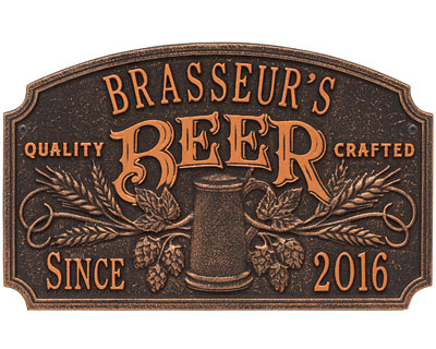 Whitehall "Quality Crafted Beer Since" Wall Plaque, Standard