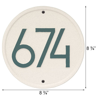 Whitehall Round Modern Wall Plaque, Standard, 1 Line