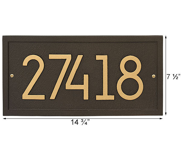 Whitehall Rectangular Modern Wall Plaque, Standard, 1 Line