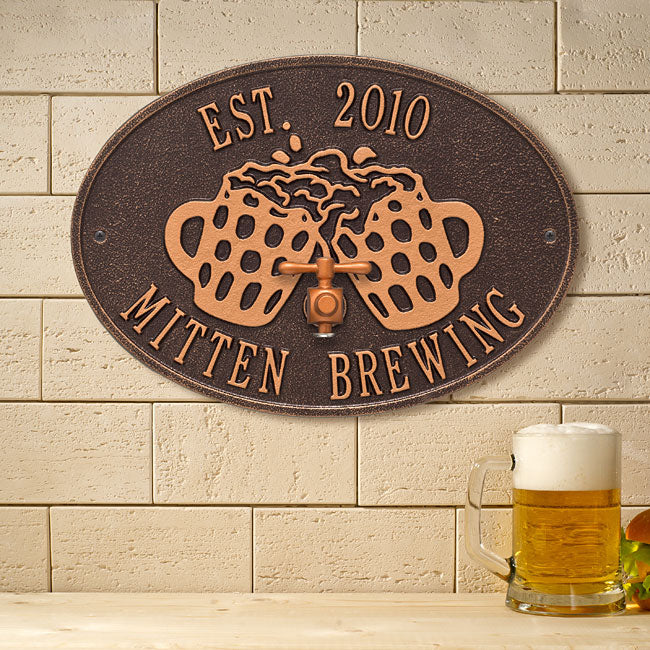 Whitehall Beers and Cheers Wall Plaque, Standard, 2 Line