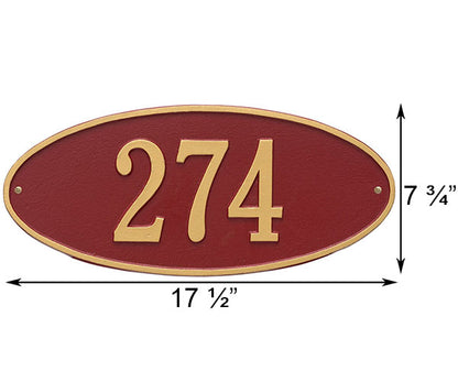 Whitehall Madison Oval Wall Plaque, Standard, 1 Line