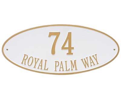 Whitehall Madison Oval Wall Plaque, Estate, 2 Line