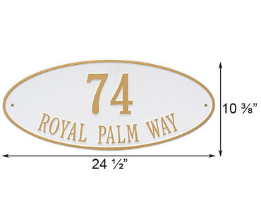 Whitehall Madison Oval Wall Plaque, Estate, 2 Line