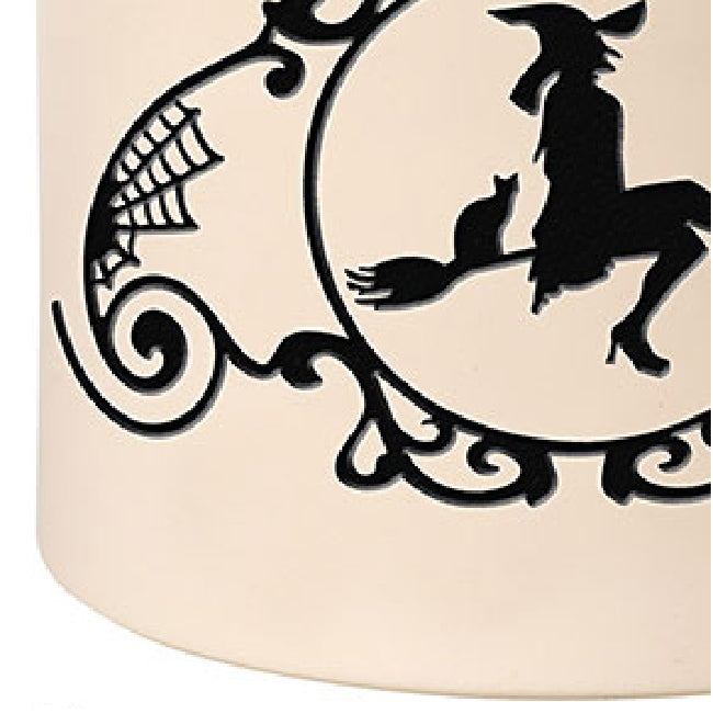 Whitehall Witch on a Broom Halloween Stoneware Crock