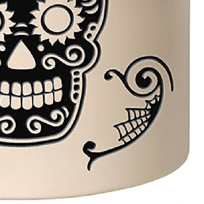 Whitehall Sugar Skull Halloween Stoneware Crock