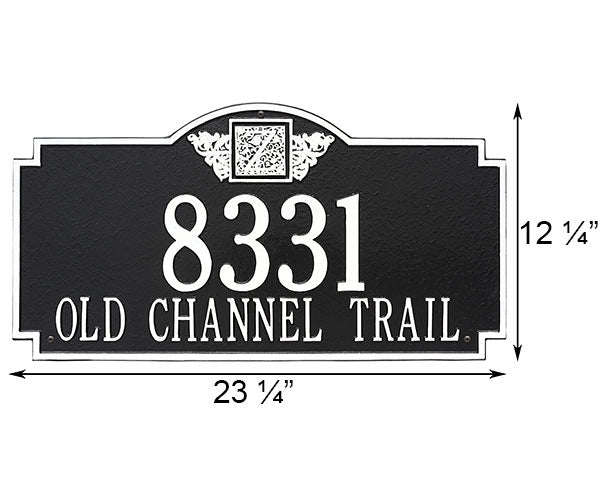 Whitehall Monogram Wall Plaque, Estate, 2 Line