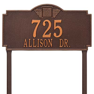 Whitehall Monogram Lawn Marker, Estate, 2 Line