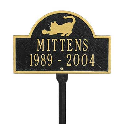 Whitehall Pet Cat Mini Arch Memorial Marker, 2 Line