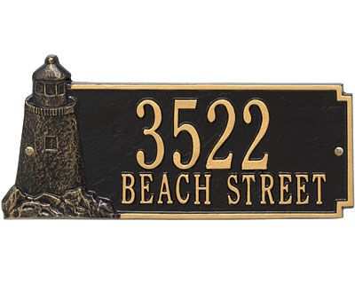 Whitehall Lighthouse Rectangular Wall Plaque, Standard, 2 Ln