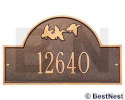 Whitehall Flying Duck Arch Wall Plaque, Standard, 1 Line