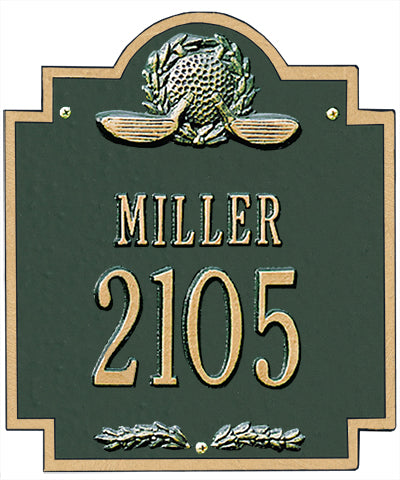 Whitehall Golf Emblem Wall Plaque, Standard, 2 Line